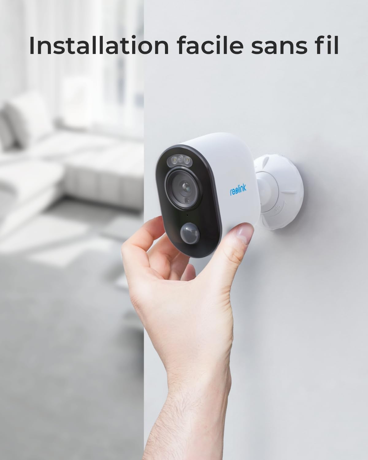 Reolink 2K Security Caméra Surveillance WiFi sans Fil avec Batteries Rechargeable 6000mAh, Autonomie de 180j,Vision Nocturne en Couleur, Audio Bidirectionnel, sans Charges mensuelles (Stockage Local)