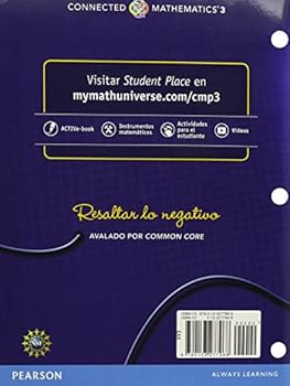 Paperback Connected Mathematics 3 Spanish Student Edition Grade 7 Accentuate the Negative: Integers and Rational Numbers Copyright 2014 Book