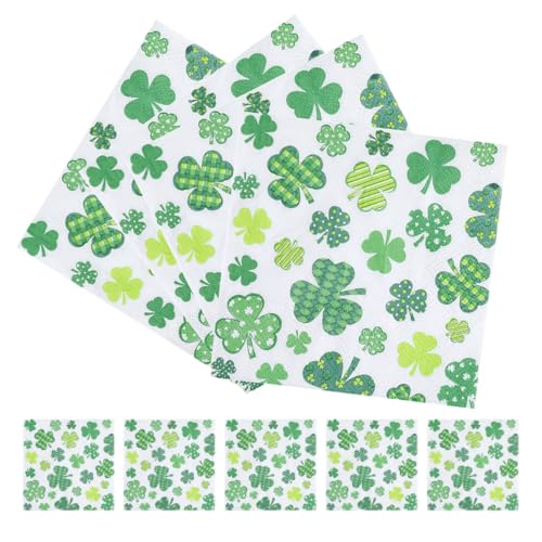 HOODANCOS Servilletas de Papel para San Suaves y Resistentes Verdes 20 Diseño de para Cenas y Fiestas Elegantes