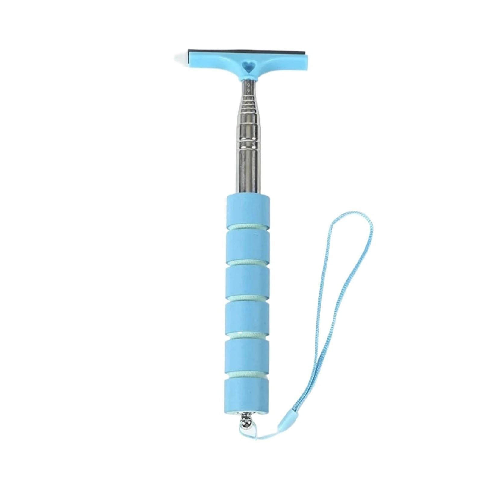 Car rearview mirror wipers Telescopic Car Mirror Wiper Retractable Stainless Steel Brush(Blue)