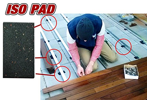 HPS® 70Stück 3mm - Gummipad, Terrassenpad, Gummigranulat, für den Terrassenbau. Diffusionsfähige Gummimischung als Unterlage und zum fein justieren für Unterkonstruktionen - Gummipads für Terrassenbau