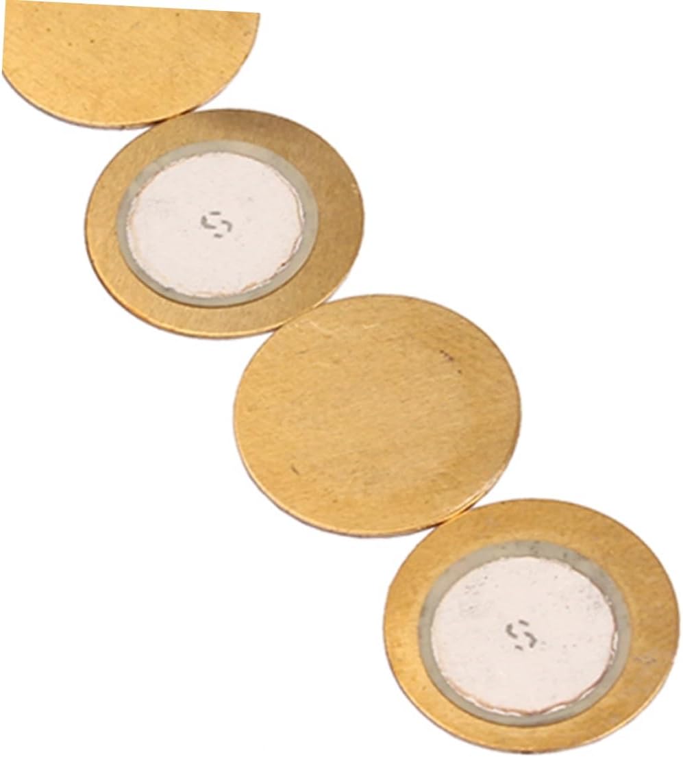 VICASKY 10Pcs Piezoelectric Copper Discs Acoustic Guitar Pickup Piezo Buzzer Film Gaskets for Instrument Sound Transducer Accessories