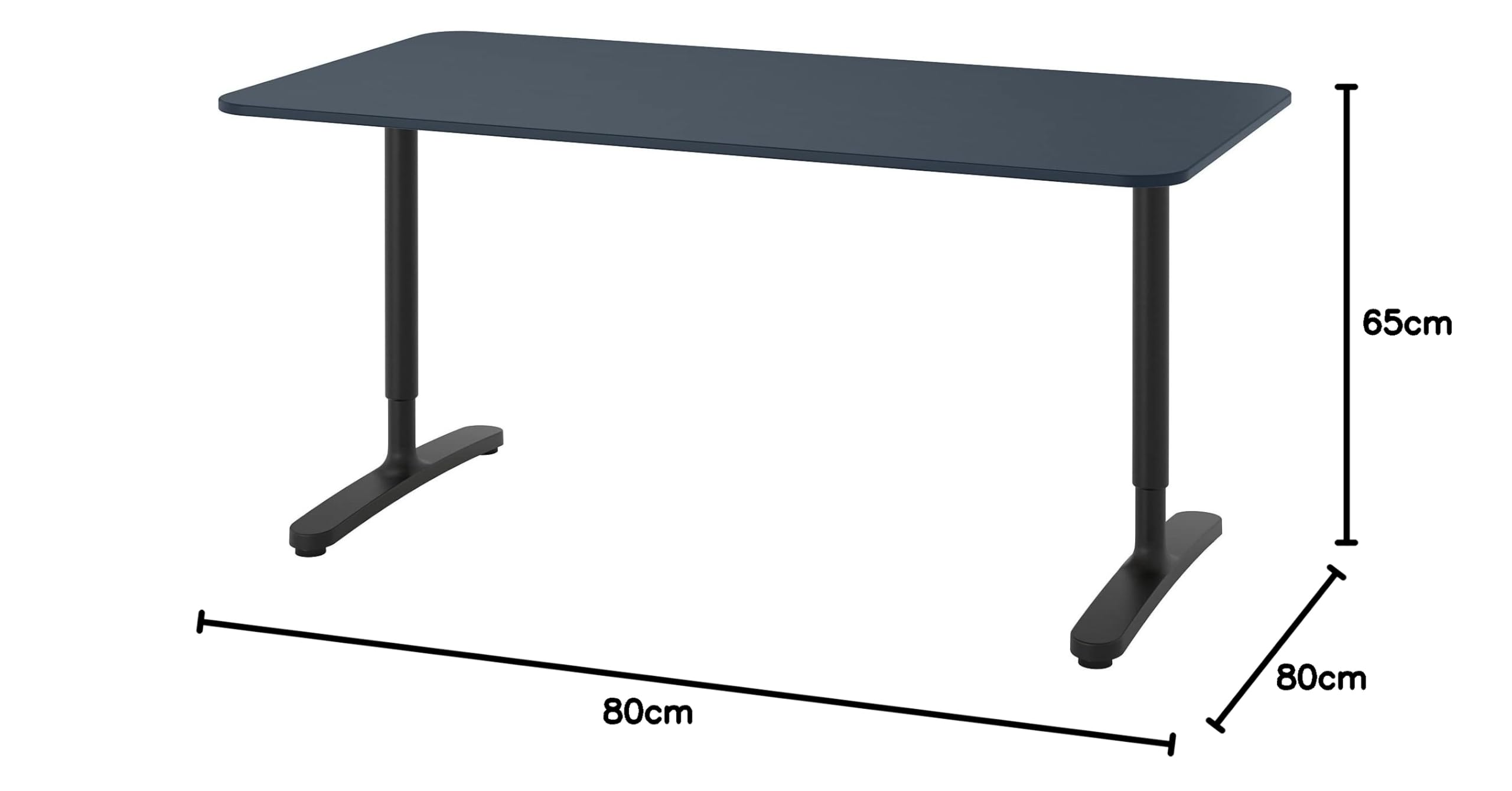 Amazon.co.jp: IKEA BEKANTデスク 160x80cm リノリウムブルー/ブラック 