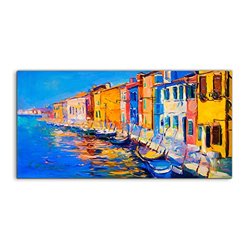 Tableau acrylique paysage de Venise 120x60cm pour decoration salon