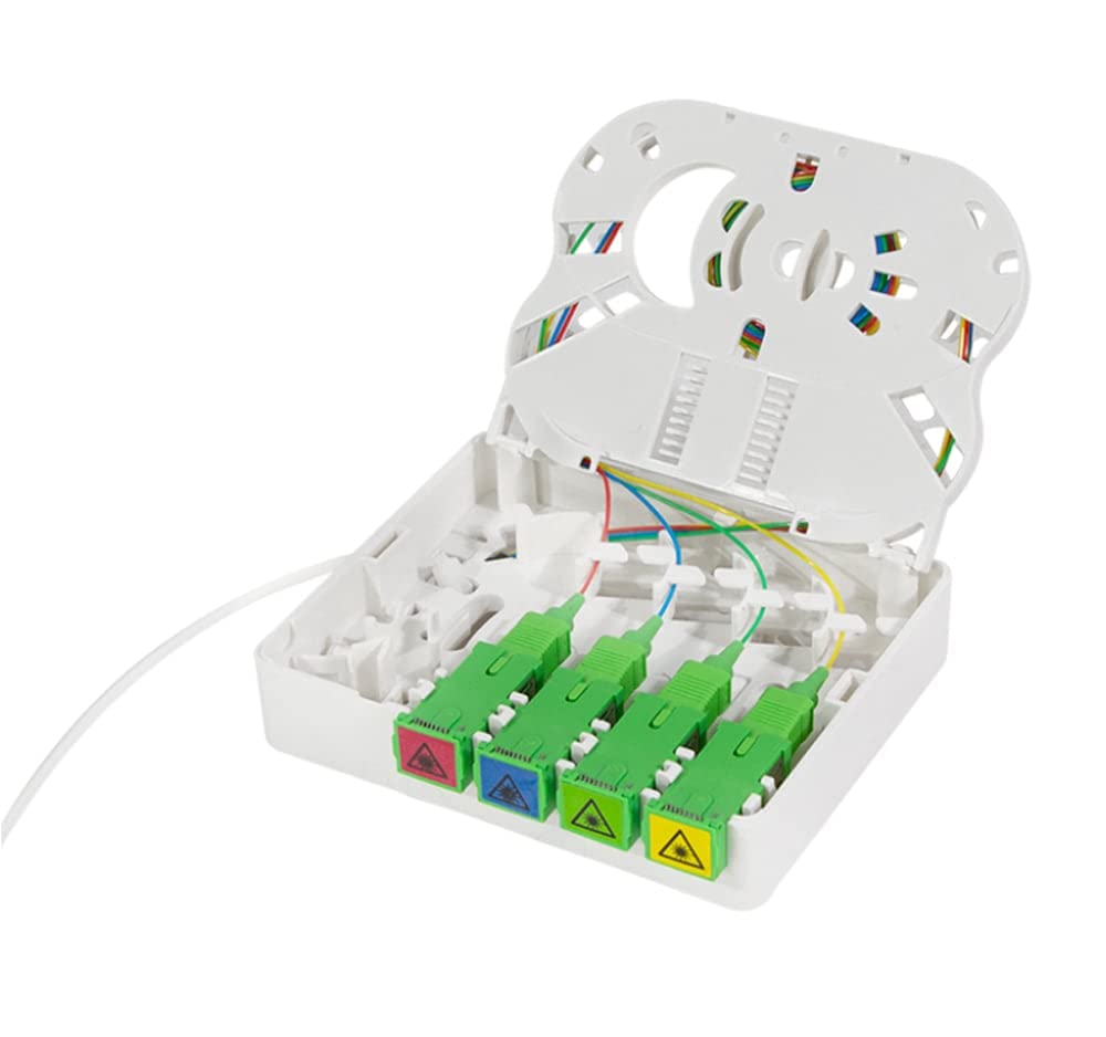 FTTH-Anschlussbox LOGILINK FB4SC50, 4X SC/APC, mit 50 m Verlegekabel