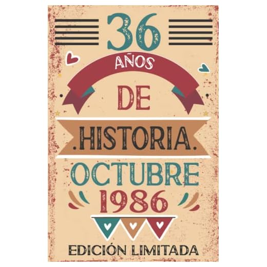 36 Años De Historia Octubre 1986: Libro de visitas, cuaderno, 110 páginas de felicitaciones, idea de regalo, regalo Para la esposa, novia, mujer, La madre