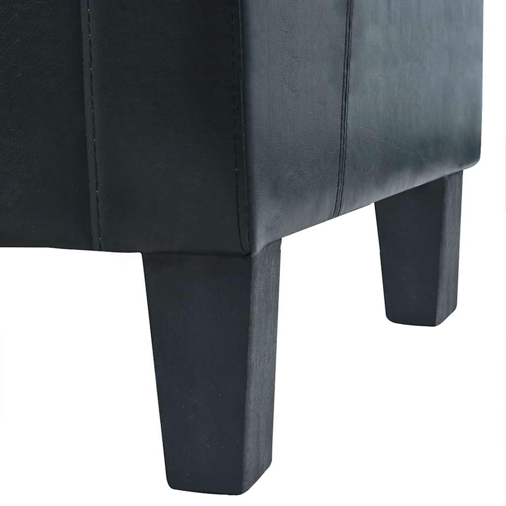 vidaXL Sofá 2 plazas Cuero Artificial Negro
