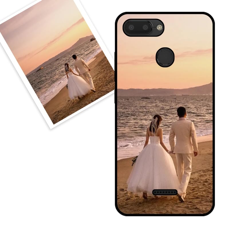 KARTXITAI Funda Personalizada Compatible con Xiaomi Redmi 6, Carcasa Personalizado con tu Foto o Texto Imagen, Protectora con Tacto Suave y Sedoso,Gel Flexible,Regalo Original -Negro