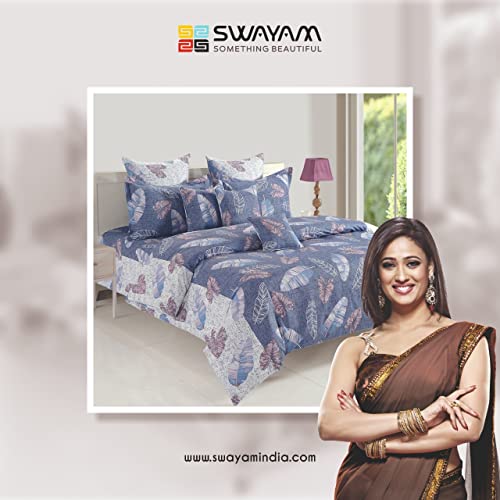 Image of Swayam Ananda-Premium 100% Cotton 200 TC,Microfiber Fill 150 GSM -Floral Pattern-Single Comforter, Brown, Yellow
