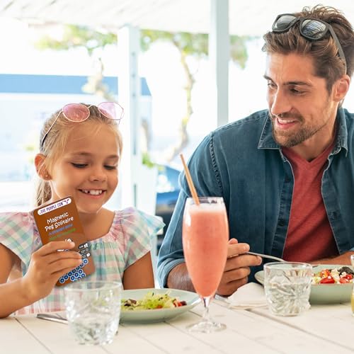 image for The Purple Cow Magnetic Peg Solitaire Puzzle Game for Kids. Handheld G