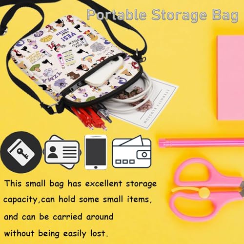 Image of TSOTMO Cartoon Movie Merchandise Emperor Movie Crossbody Bag for Movie Fans Poison Zipper Pouch (K Cross)