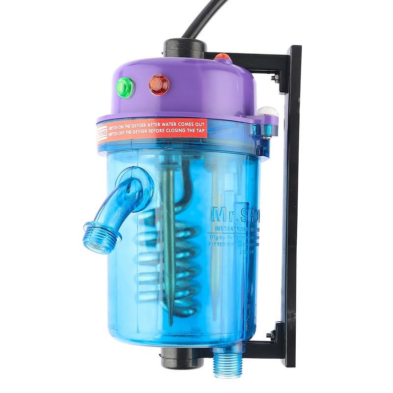 Mr.SHOT Vikram Pro - Walker | Indias 1st Polycarbonate Body Exclusively for Bathing | Built With Threaded Inlet and Outlet | Heavy Duty Heating Element | 5" Dual Automatic Thermostat BVoilet-image-10