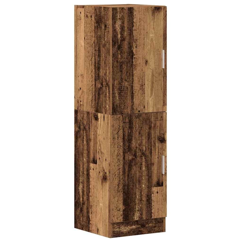 Brokky-Armadietto Cucina Legno Antico 38x41,5x131,5 cm in Legno|Mobile Sottolavello per Cucina