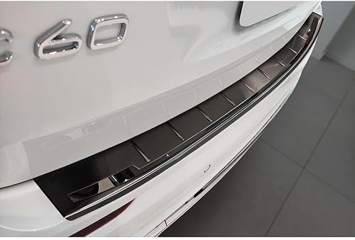 Avisa Protector del Parachoques Trasero Inoxidable Negro Compatible con Volvo XC