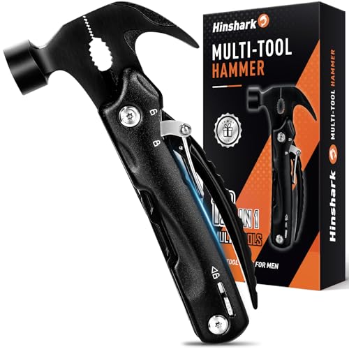 Hinshark Gifts for Men Him Dad, Multi Tool Camping Accessories, Dad Birthday Gadgets Stocking Fillers Mens Gifts for Men Who Have Everything