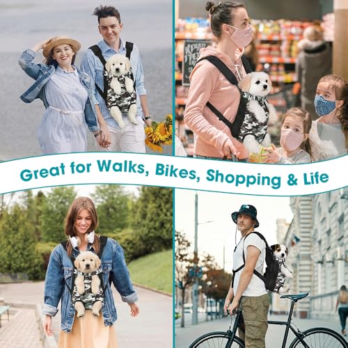 Dog Backpack Carrier, Front Pocket for Essentials, Legs Out Carrying Sling Travel Bag for Small Medium Dogs 2.5-4 Lbs, Soft Wearable Puppy Chest Carry Backpacks for Walking/Hiking/Camping/Traveling by mosago - Image 9