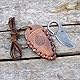 Toferner Keltisches Taschenmesser Handgeschmiedetes im keltischen Stil - Scharfe & spitze Klinge mit Echtledertasche - für Kunst- & Kulturliebhaber