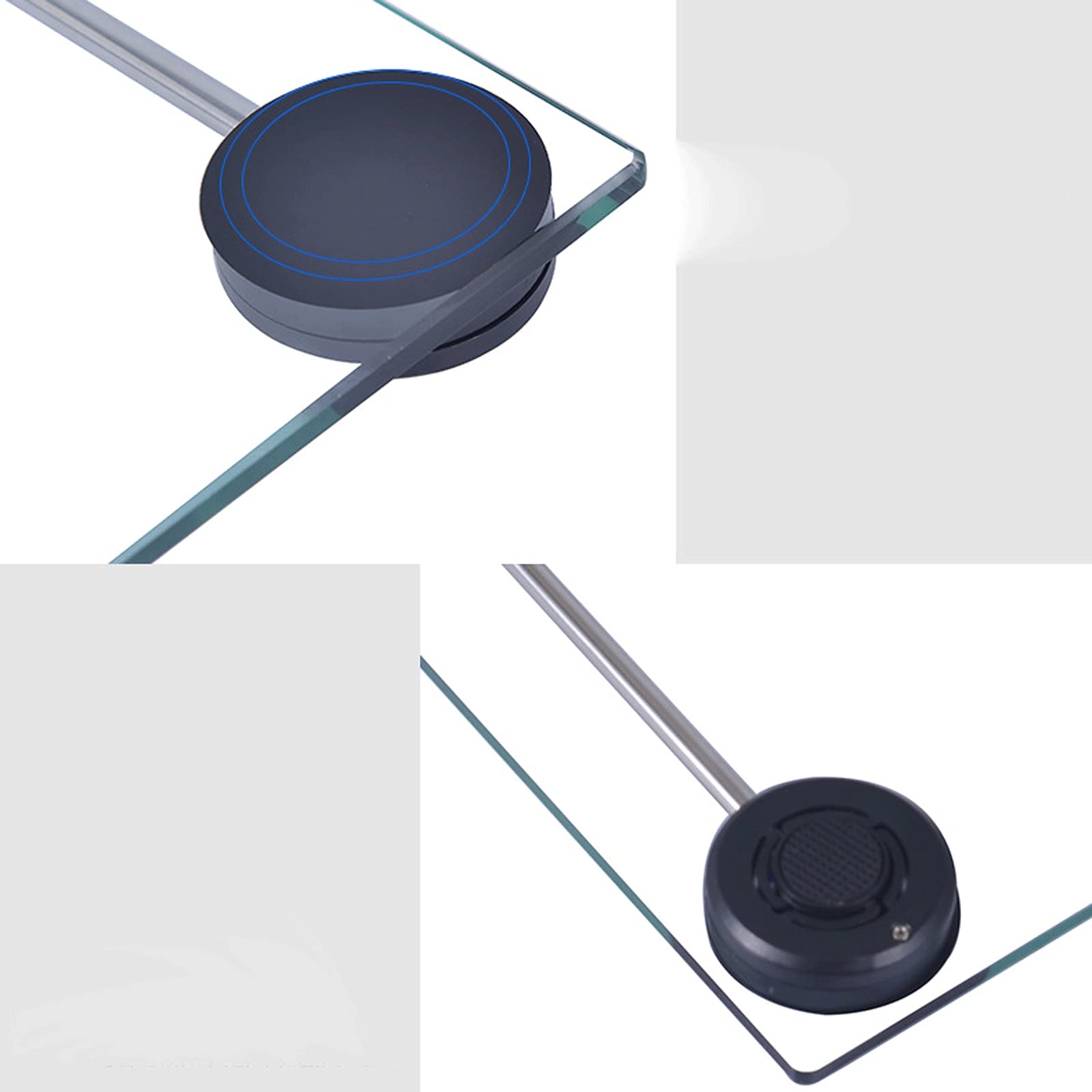 JINGYAN Básculas de baño digitales báscula de baño de peso corporal digital, retroiluminación LCD grande, medidas de alta precisión, vidrio templado de 6 mm