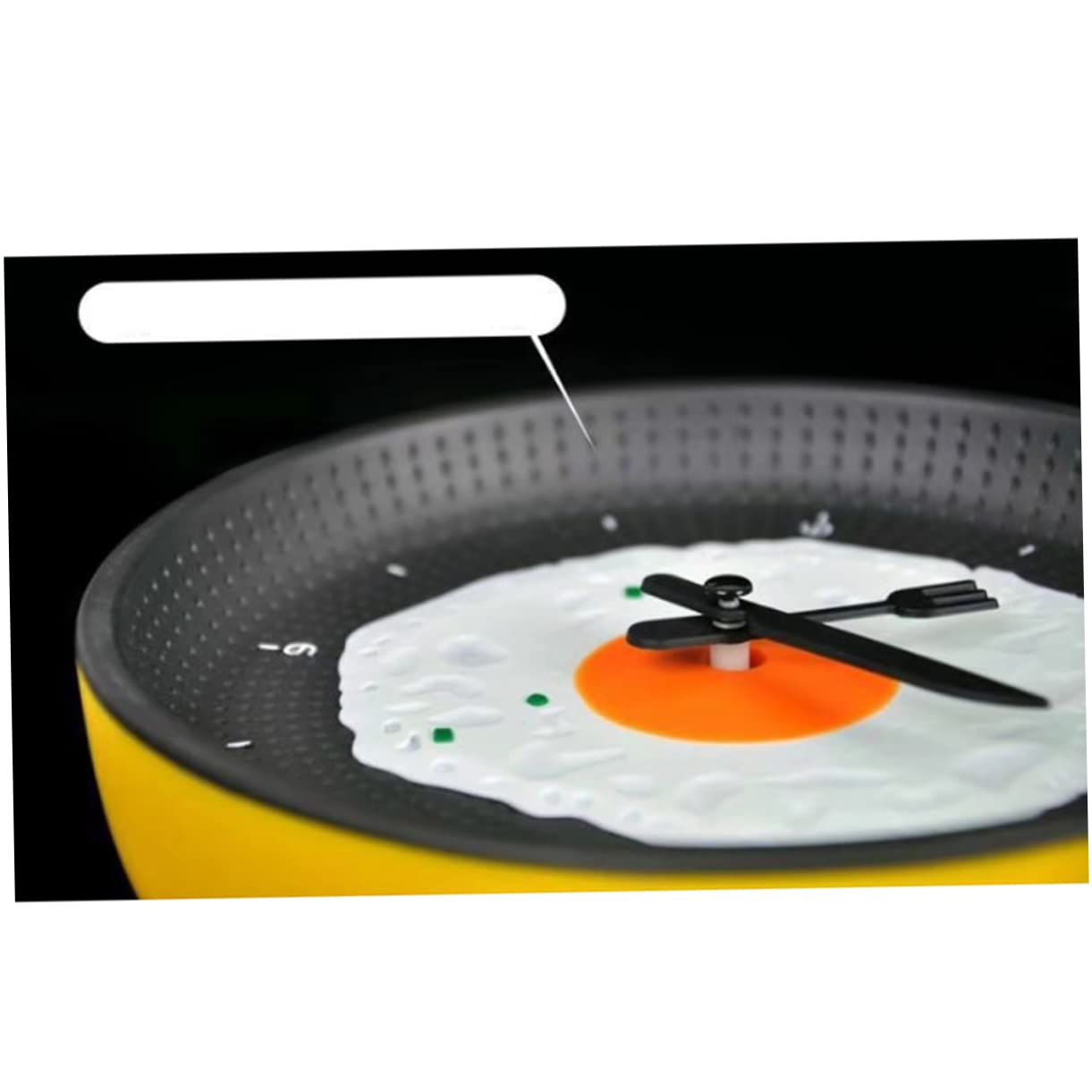 Abaodam Orologio da Parete a Forma di Padella per Frittura Gialla