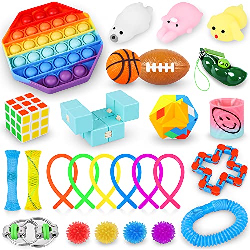 JEMSHE Fidget Toys Set,26 Pack Sensory Toys Set,Toys for Reducing The Stress and Anxiety of Children Adults,Classroom Rewards,Gifts for Birthday Party Favors