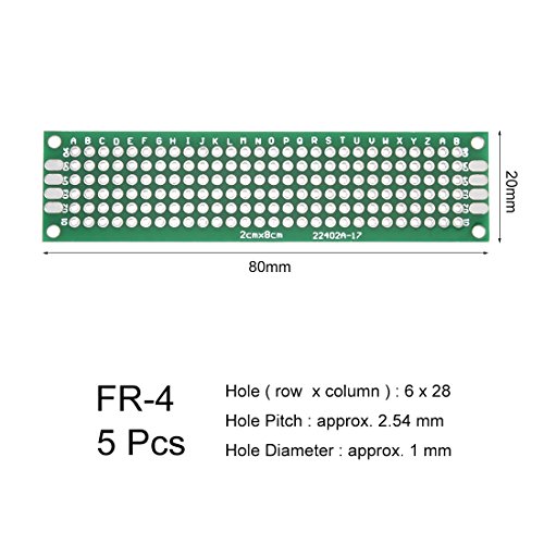 sourcing map dwustronna uniwersalna płytka perforowana PCB do lutowania DIY DE de