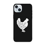 BXDEOOPWE Farm Life Chicken Designed for iPhone 15 Case - iPhone 15 Plus Case Clear Silicone Protective 6.1/6.7 in Clear Phone Case Black