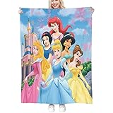 Soft Anime Cozy Flannel Blanket Princesses Couch Sofa Lightweight Cartoon Bed Plush Throw Blanket. 4