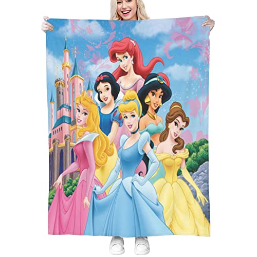 Soft Anime Cozy Flannel Blanket Princesses Couch Sofa Lightweight Cartoon Bed Plush Throw Blanket. 40"X50" #TOP2