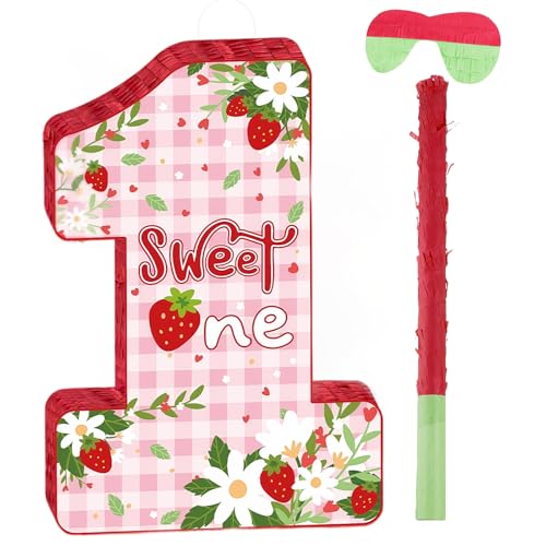 Strawberry Shortcake Number 1 Pinata Berry First Birthday Decorations 1st