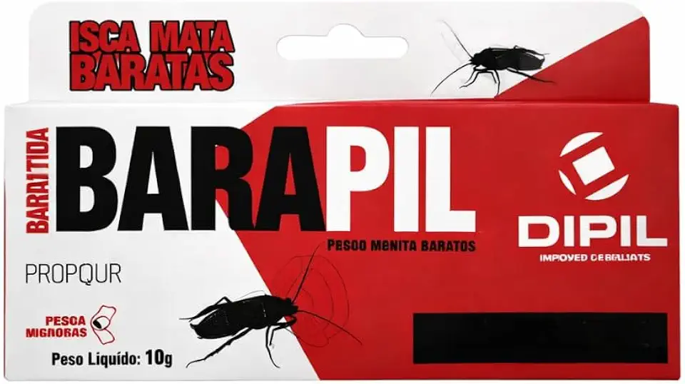 Isca para Baratas BARAPIL 10g Uso Interno Pronta para Uso Controle de Baratas