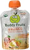 Buddy Fruits & Veggies 12 Pack Squeezable Fruit and Veggies Pouches - Apple Carrot and Orange