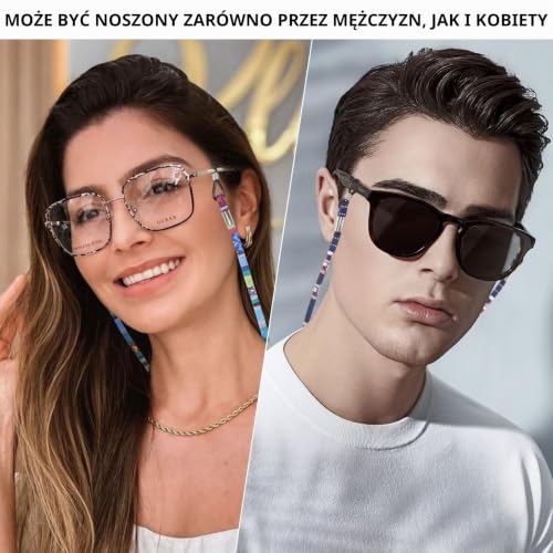 9 Łańcuchów Wielokolorowych Do Okularów - Gruby, Bawełniany, Pleciony Sznurek W Stylu Boho, Elegancki Pasek Do Czytania Dla Kobiet