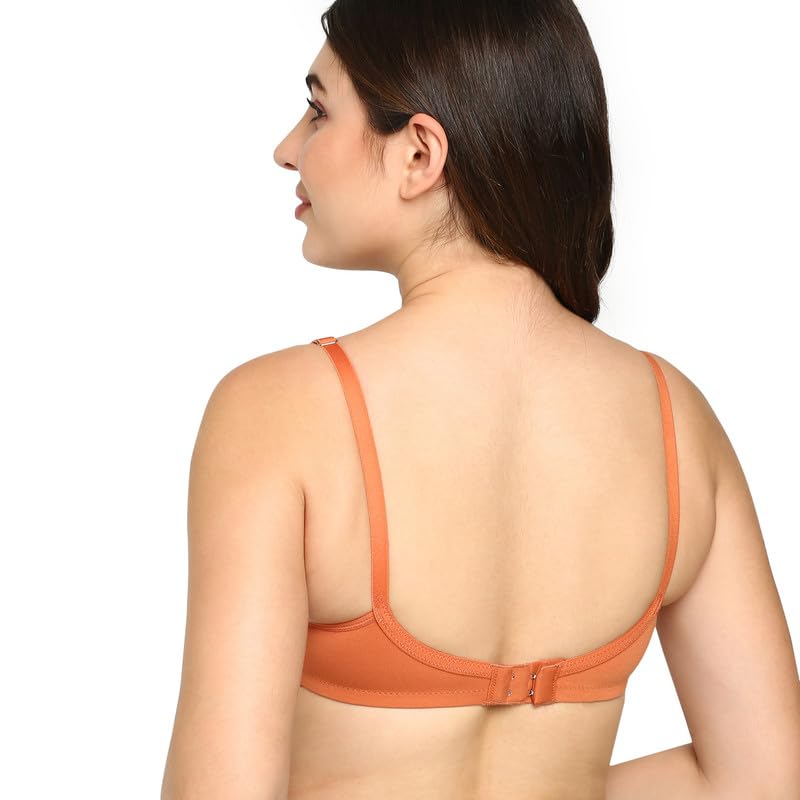 Image of BLOSSOM Women's Everyday T-Shirt Bra with Molded Cups,Non Padded and Non Wired,Cotton-Polyester Fabric -Perfect for Uniforms and Casual Wears Lara