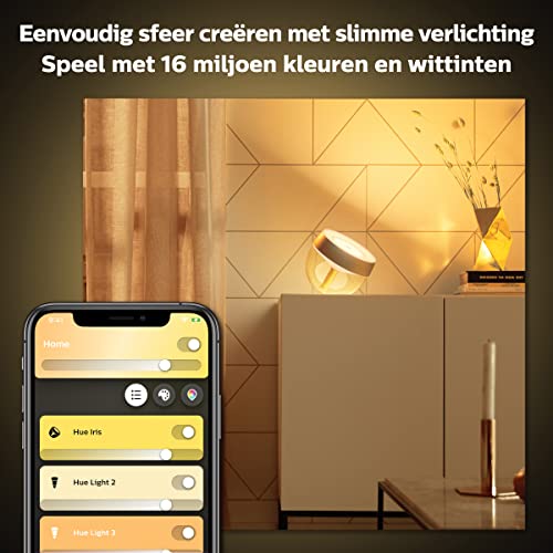 Philips Hue White and Color Ambiance, Iris compatible Bluetooth, Gold, fonctionne avec Alexa, Google Assistant et Apple Homekit