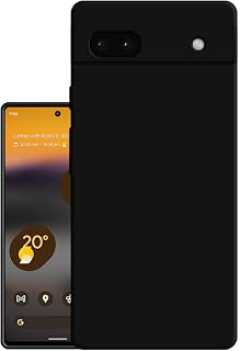 HELLO ZONE Google Pixel 6a Embosed Designer Safety Back Case Cover with Camera Protection - Black (Matte Finish) Price In India