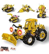 AoreSpty 5-in-1 STEM Building Toys Kit, Remote Control Excavator &amp; Robot Toy with Servo Motor, Ba...