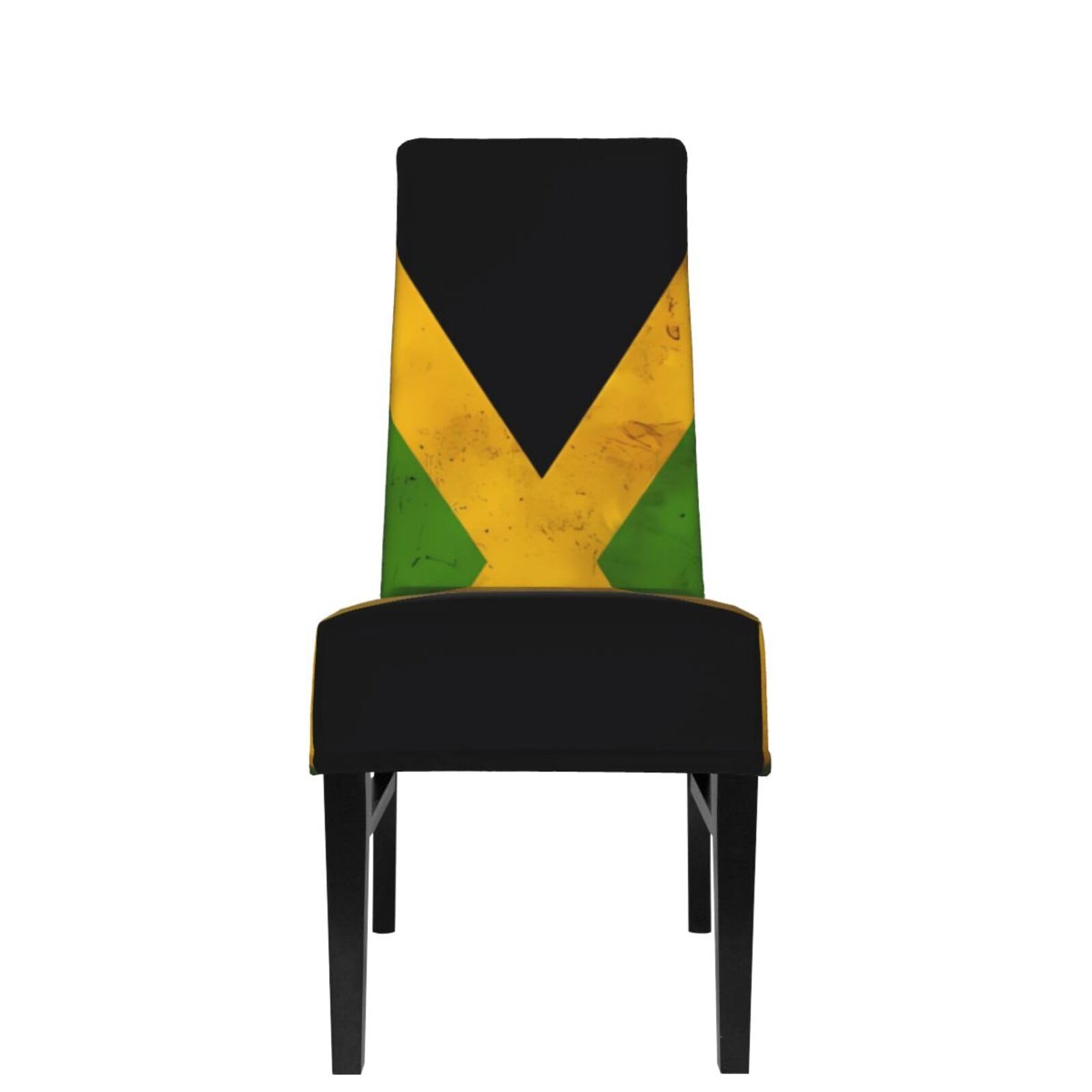Old Jamaican Flag Stretch Chair Cover for Dining Room.# Removable Washable Elastic Chair Cover for Hotel, Restaurant, Home.