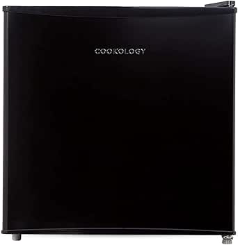 Cookology 45L Small Tabletop Mini Fridge with Chiller Box - Black | Countertop - Reversible Door - Adjustable Temperature Control & Legs - 41dB - View 2