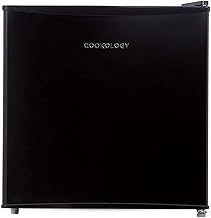 Cookology MFR45BK Small Table Top Mini Fridge in Black - 46 Litre Capacity - For Counter Tops - Reversible Door - Adjustable Temperature Control & Legs - With Chiller Box