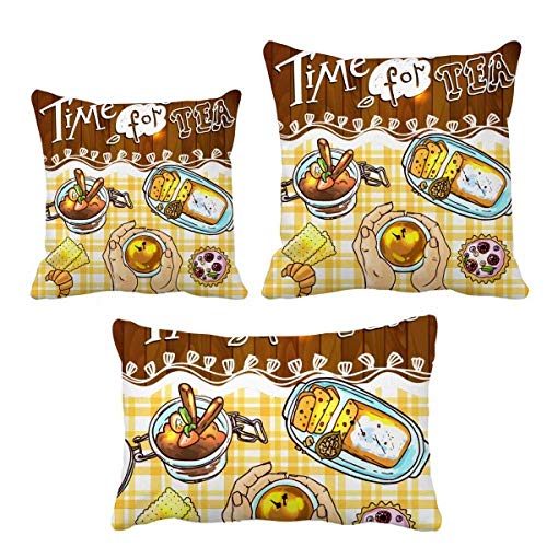 Coussin Time for Tea Biscuits Chocolat | Décoration Canapé Salon - 2