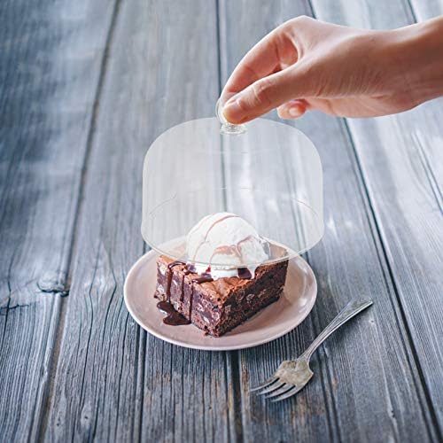 DOITOOL Cheese Dome Acrylic Cake Cover Clear Cake Stand Cover Cake Server Dome Cover Dessert Display Cover Picnic Food Cover Dish Protector for Home Party 13cm Cake Display Cover