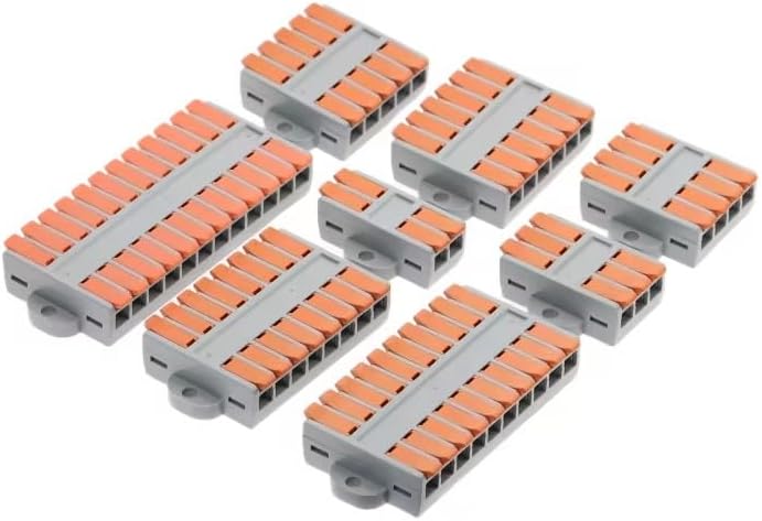 40A Fast Docking Conductor Wire Connectors Fixing Hole Cable Wiring Connector Push-in Terminal Block 0.5-6.0mm²(5P)