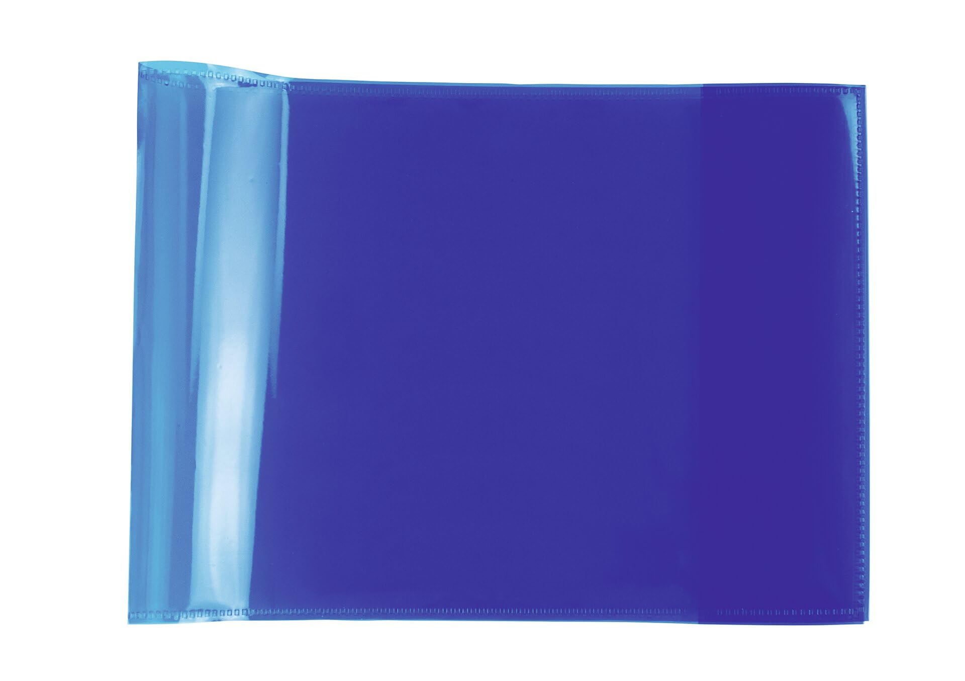 HERMA 19618 Notebook Covers A5 Landscape Transparent Blue, Book Covers Made of Durable, Wipe-Clean and Extra Thick Polypropylene Film, Transparent Notebook Cover Set for School Notebooks, Coloured
