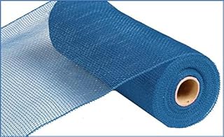 Deco Poly Mesh, Denim Blue Non Metallic - 10 Inch x 30 Feet RE1302MM