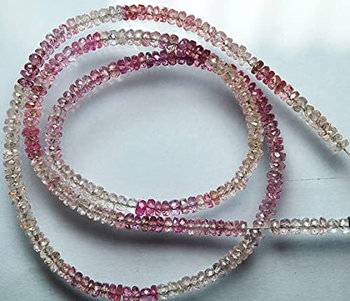 Saphir rose véritable facetté pour enfilage de perles et projets de joaillerie fins