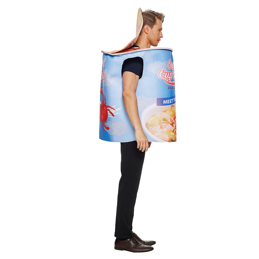 EraSpooky Costume da ciotola per noodle per adulti unisex per uomini e donne cibo divertente vestito per feste di Halloween