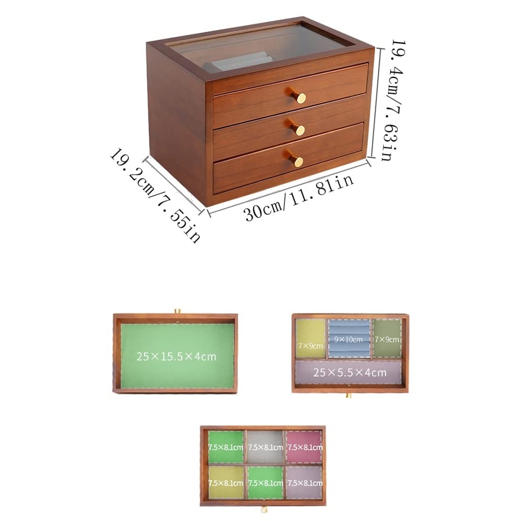Pudełko na biżuterię organizer drewniane pudełko do przechowywania biżuterii damskie retro pudełko na biżuterię pudełko do przechowywania ucha pudełko na biżuterię organizer na biżuterię mały