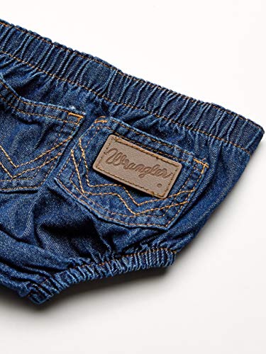 Wrangler baby boys Diaper Cover Shorts, Washed Indigo, 3 Months US - Thumbnail 2