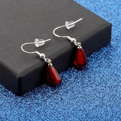 WUSUANED Brincos engraçados de semente de romã, sementes vermelhas, joias de frutas, presente de rom