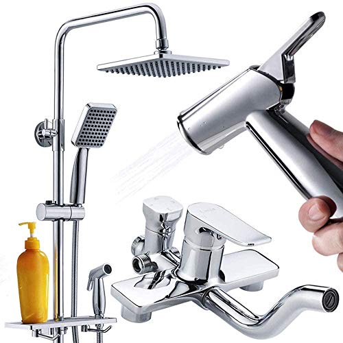 Ensemble de douche en cuivre avec robinet et pistolet de lavage